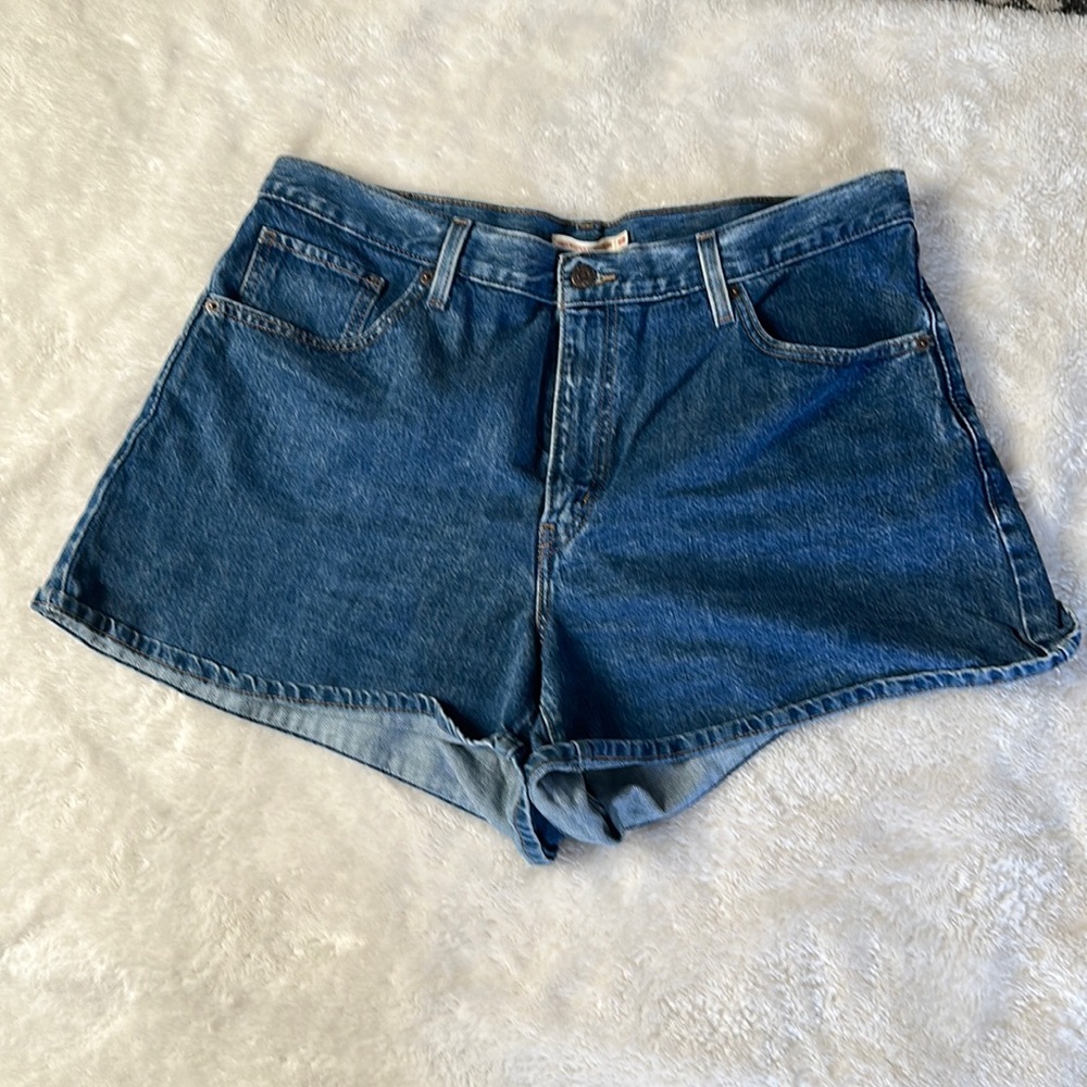 HIGH WAISTED MOM WOMEN'S SHORTS (PLUS SIZE) SIZE 16
